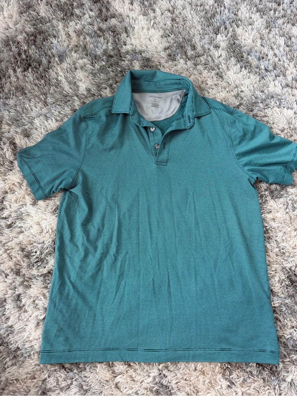 Van Heusen Teal Short-Sleeve Polo